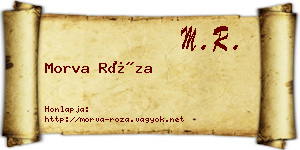 Morva Róza névjegykártya